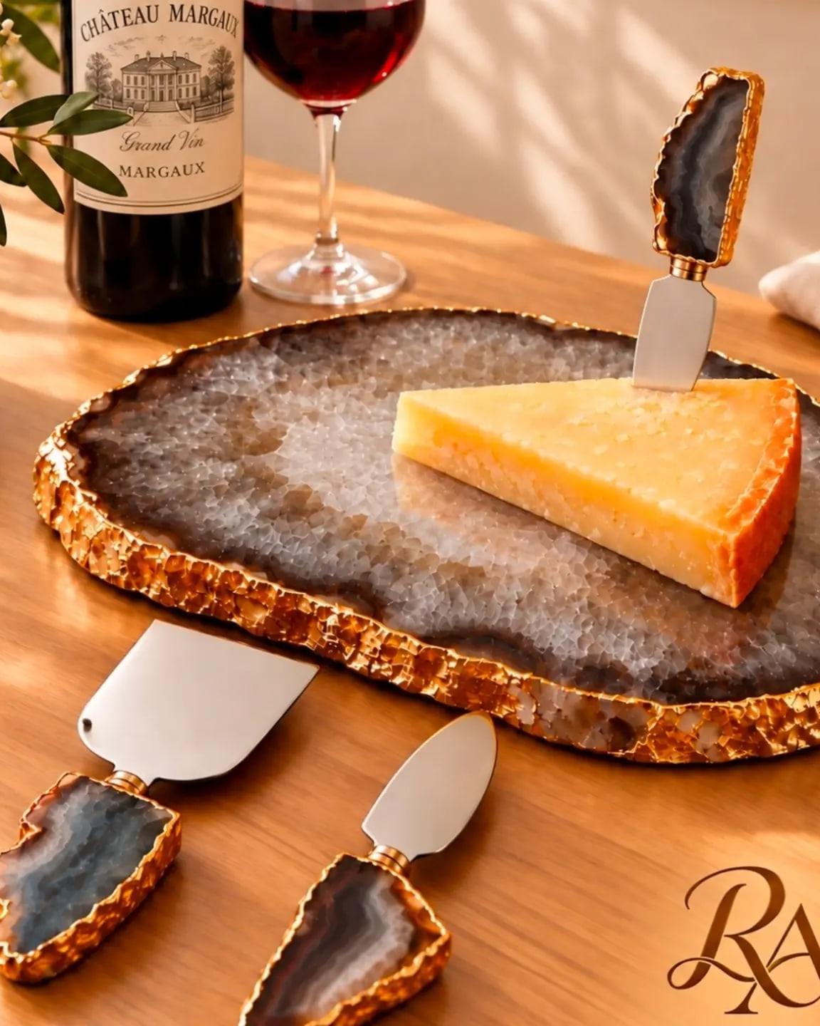 Platter com Facas para Queijo