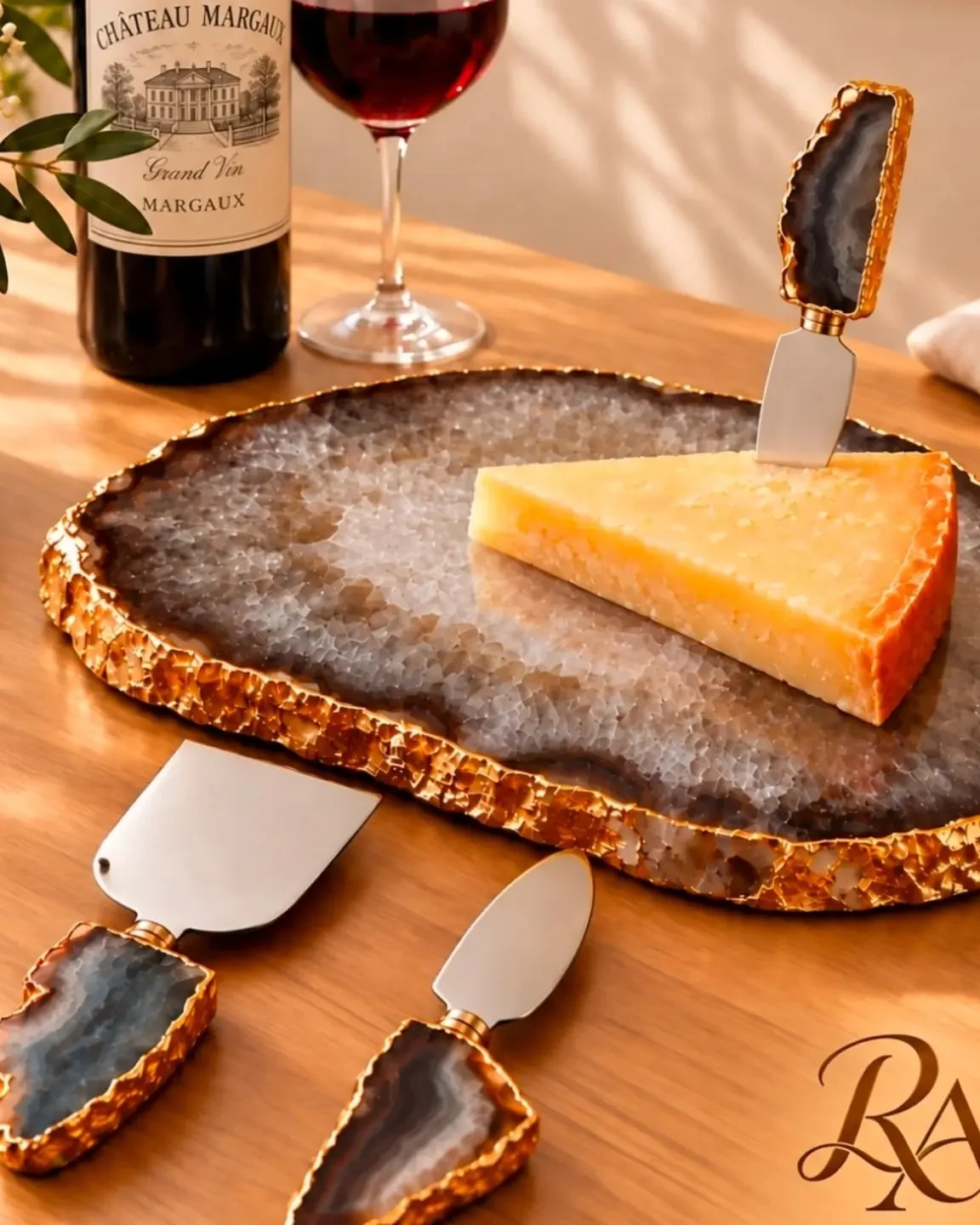 Platter com Facas para Queijo